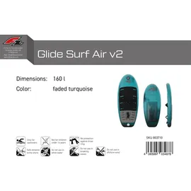 F2 Foil Board Glide Surf Air 160 l Türkis/Blau