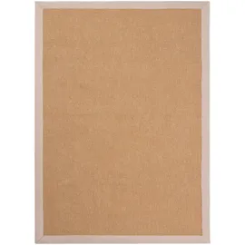 carpetfine Sisalteppich CARPETFINE "Sisal , auch als Läufer erhältlich", beige, B:240cm H:5mm L:340cm, Sisal, Teppiche, Sisalteppich, mit farbiger Bordüre, Anti Rutsch Rückseite, viele Größen, Wohnzimmer