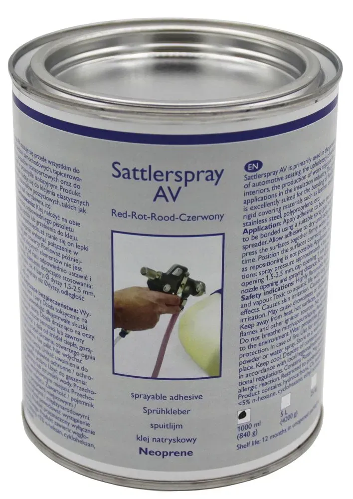 Sattlerspray AV Klebstoff Kleber 1 Liter Dose !!!Versand nur für Deutschland!!!