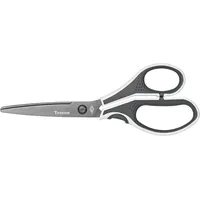 Wedo Edelstahlschere Cut-it (21 cm Titanbeschichtung ergonomische Softtouch-griffe) grau/weiß