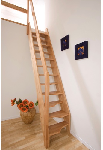 Luxholm Wechseltritttreppe »Spessart«, 11 Stufen, max. Geschosshöhe 258 cm - braun