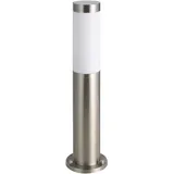 EGLO Außenleuchte Edelstahl Kunststoff IP44 E27 silber, weiß