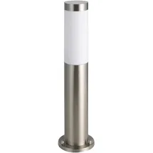 EGLO Außenleuchte Edelstahl Kunststoff IP44 E27 silber, weiß
