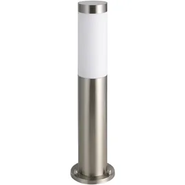 EGLO Außenleuchte Edelstahl Kunststoff IP44 E27 silber, weiß