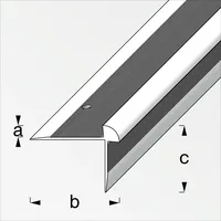 Alfer Treppen-Abschluss-Profil 1 m, 40 x 30 x 3 mm Alu eloxiert silber