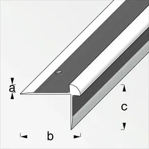 Alfer Treppen-Abschluss-Profil 1 m, 40 x 30 x 3 mm Alu eloxiert silber