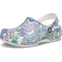 Crocs Classic Butterfly Clog Kids 208297, Unisex-Erwachsene, White Multi, 33/34 EU - 33/34 EU