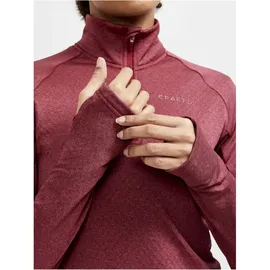 Craft Core Trim Midlayer 1/2-Zip Langarmshirt Damen 488200 - rhubarb/melange M