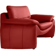 PLACES OF STYLE Sessel Luna Naturleder 110 x 80 x 88 cm Rot in einzigartiger Optik