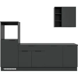 kochstation Küchenzeile KS-Lulea 260 cm schwarz