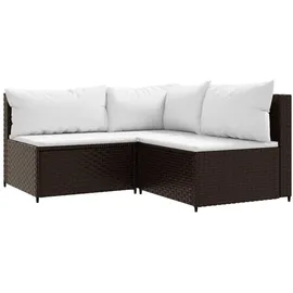 vidaXL Garten Lounge Set 4-tlg. Braun