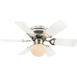 Globo 0307W Deckenleuchte mit Ventilator Ugo 1x60W | E27 - Zugschalter