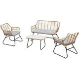 Idimex Gartenmöbel RIVIERA, Schwarz Braun