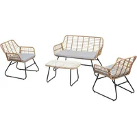 Idimex Gartenmöbel RIVIERA, Schwarz Braun