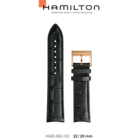Hamilton Leder Jazzmaster Band-set Leder-schwarz-22/20 H690.385.102 - schwarz