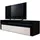 Vladon Valencia Lowboard 155x46x40 cm Schwarz matt/Creme Hochglanz MDF