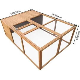 Wiltec Kleintierstall 153 x 110 x 55 cm braun