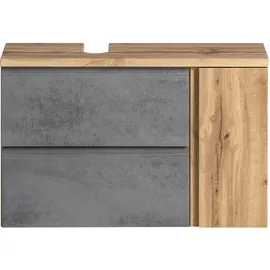 WELLTIME Waschbeckenunterschrank Sölden 85 x 56 cm Grau