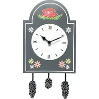 Uhren Manufaktur Schwarzwald Pendel-Schilderuhr grau