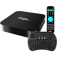 GIGATV HD809 TV Box Android 2-16GB Smart TV Box 1080P Ultra HD 4K HDR WiFi 2.4GHz Multimedia-Player Mini Wireless Tastatur und Fernbedienung