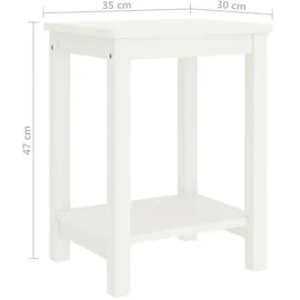 vidaXL Nachtschrank 35 x 30 x 47 cm Weiß