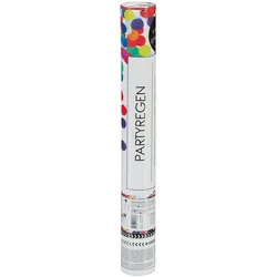 Relaxdays Party Popper, 6-8m Effekthöhe, Karneval, Geburtstag & Hochzeit, Papierkonfetti rund, Konfettikanone 40cm, bunt