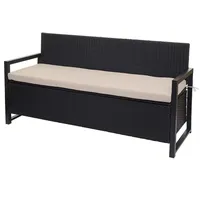 MCW Poly-Rattan 3er Sitzbank MCW-F39, Gartenbank, F39-3