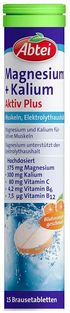 Abtei Magnesium + Kalium Aktiv Plus Brause