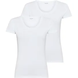 Ysabel Mora Kurzarmshirt YSABEL MORA, Damen, Gr. S, weiß, Single Jersey, Obermaterial: 95% Baumwolle, 5% Elasthan, figurbetont hüftbedeckend, Rundhals, Shirts, mit Rundhals, elastisch, Baumwollmix, weich, Basic