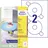 Avery Zweckform CD/DVD-Etiketten L6043-25 Weiß Ø 117mm 25 Blatt 50 St.