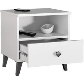 Akord Nachtschrank Lina 40 x 37 x 43 cm Weiß