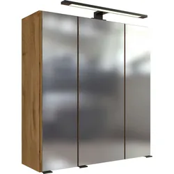 Spiegelschrank WELLTIME "Chicago", braun (wotaneiche), B:60cm H:64cm T:20cm, Spanplatte, Schränke, Spiegel, Breite 60 cm