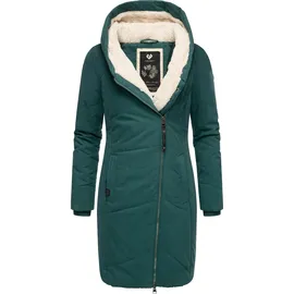 Ragwear Wintermantel "Gordon Long", Damen, Gr. M (38), grün (dunkelgrün), Obermaterial: 74% Baumwolle, 26% Nylon. Innenfutter: 100% Polyester. Wattierung: 100% Polyester, tailliert ca.