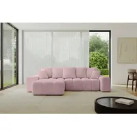 altdecor Ecksofa Cord 2-Sitzer Rosa