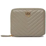 PINKO Taylor Zip Around Sheep Nappa Chevron Geldbörse grau
