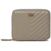 PINKO Taylor Zip Around Sheep Nappa Chevron Geldbörse grau