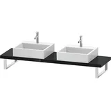 Duravit L-Cube Konsole LC101C04040 Stärke 4.5 cm, schwarz hochglanz, für Aufsatzbecken, variabel