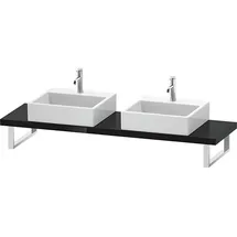 Duravit L-Cube Konsole LC101C04040 Stärke 4.5 cm, schwarz hochglanz, für Aufsatzbecken, variabel