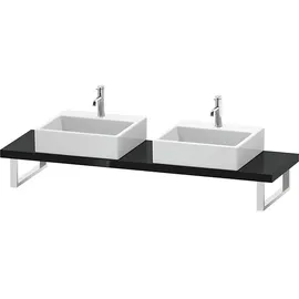 Duravit L-Cube Konsole LC101C04040 Stärke 4.5 cm, schwarz hochglanz, für Aufsatzbecken, variabel