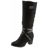 Rieker Winterstiefel, mit stylischem Zierriemchen, Gr. 42 (8), schwarz, , 663200-42