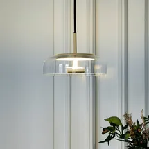 nuura aps / Blossi 1, Pendelleuchte Nordic Gold/Clear Nuura