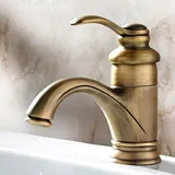 Antiker Retro-badarmatur Im Europäischen Stil, Warm- Und Kaltwasser-mischbatterie Für Waschbecken In Bronze-ausführung, Vintage-armaturen Mit Sprühfunktion, Für Balkon, Bar, Toilette, Handwaschbecken.
