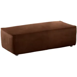 W.Schillig Hocker around-the-block Leder 120 x 39 x 60 cm Braun