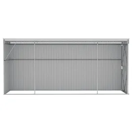 vidaXL Wand-Geräteschuppen 1,18 x 3,82 x 1,78 m grau