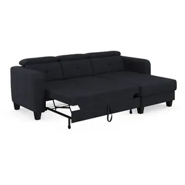 sit&more Ecksofa SIT & MORE "Belluci L-Form", blau (tiefblau), B:247cm H:85cm T:170cm, Sofas, Ecksofa, inklusive Federkern, wahlweise mit Bettfunktion und Bettkasten