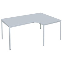 Steelboxx Eckschreibtisch 200x80cm Winkelschreibtisch Freiformtisch Computertisch (Komplett-Set, 1-St), Qualität und Sicherheit grau