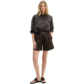 Marc O'Polo Oversized Hemdjacke aus Organic Cotton-Lyocell-Leinen-Mix dunkelgrau, 34