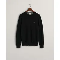 GANT Rundhalspullover Schwarz / Weiß XXL