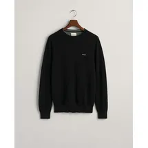 GANT Rundhalspullover Schwarz / Weiß XXL