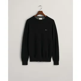 GANT Rundhalspullover Schwarz / Weiß XXL